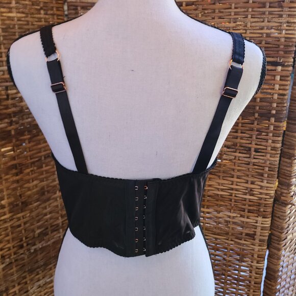 Sofia Vergara Intimates Women's Size 38C Long Line Black Cami Bra - Picture 5 of 6